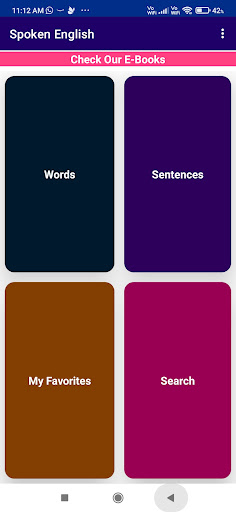 Android application Spoken English through Bengali screenshort