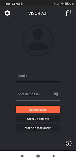 Android application VISOR A.I. screenshort