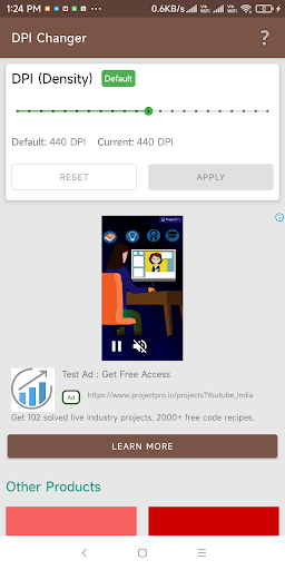 Screenshot of DPI Changer Change Resolution