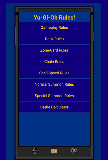Android application Yu-Gi-Oh Rules! screenshort