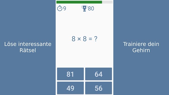 Mathe Spiele - Kopfrechnen Screenshot