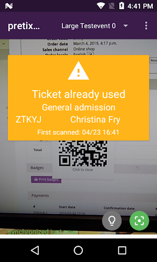 pretixSCAN – Ticket scanning a Screen 3