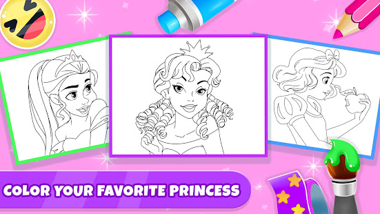 Kids Coloring Games: Princess apktreat screenshots 2