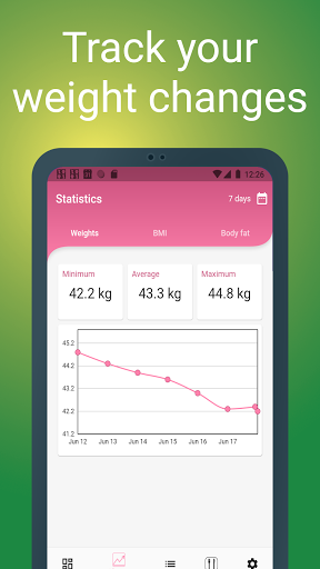 Your BMI, Weight loss tracker Screen 3