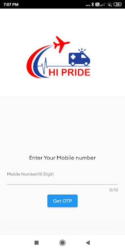 HiPride Ambulance Driver App Screen 2