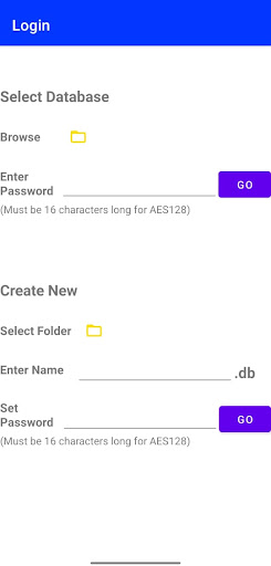 Android application PassCrypt screenshort