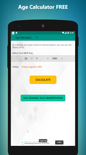 Android application Age Calculator screenshort