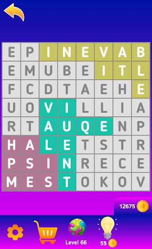 Word Search game with levels