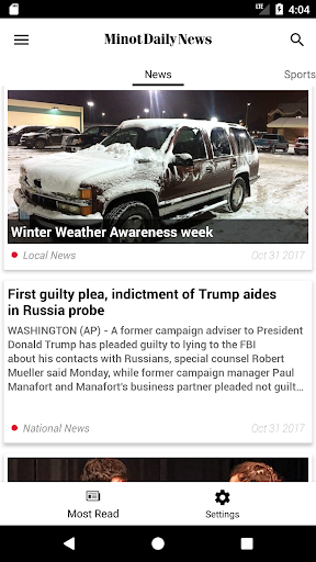 Android application The Minot Daily News screenshort