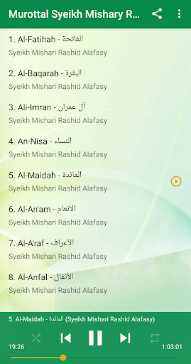 Murottal Syeikh Mishary Rashid Alafasy Full MP3