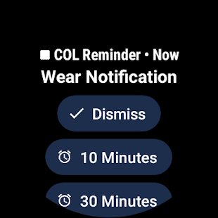 COL Reminder Screenshot