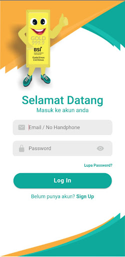 Android application Sahabat Emas BSI screenshort