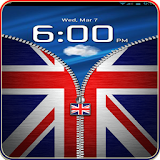 UK Flag Zipper Lock Free icon