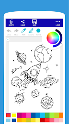 Planet & Space Coloring Book