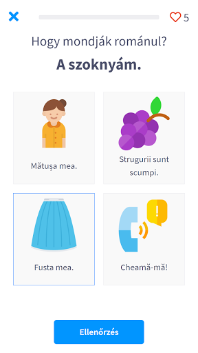 Android application Román Tanár screenshort