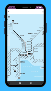 Stockholmer U-Bahn-Karte 2023