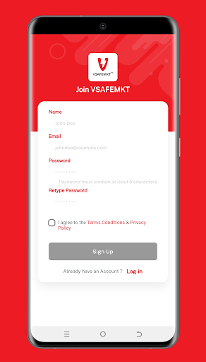 Android application VSAFEMKT screenshort
