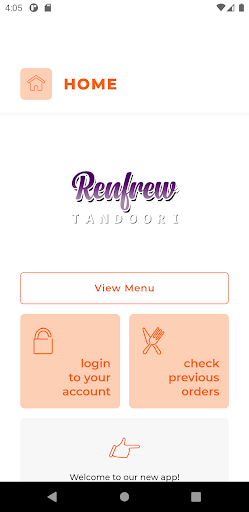 Android application Renfrew Tandoori PA4 screenshort