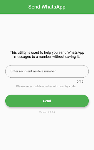 Send WhatsApp messages to Unsaved Numbers