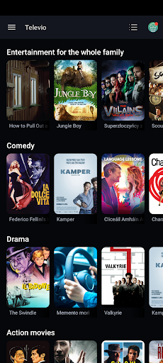 Android application Televio screenshort