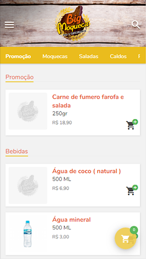 Android application Big Moqueca screenshort