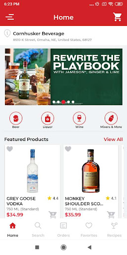 Android application Cornhusker Beverage screenshort