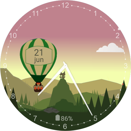Clock Face Landscape Screen 2