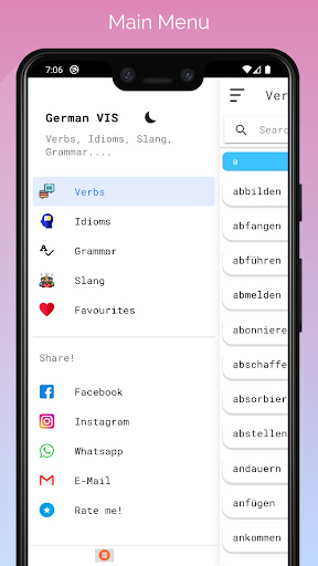 German Verbs Idioms Slang Screen 2