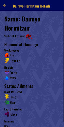 Sunbreak Monster Weaknesses Screen 2