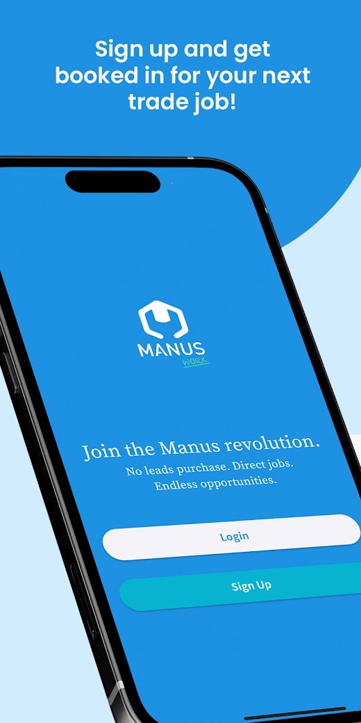 Android application Manus Work screenshot