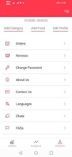 RestroCafe Owner App Screen 3