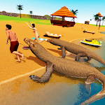 Cover Image of ダウンロード Komodo Dragon Family Sim: Beach & City Attack 1.0 APK