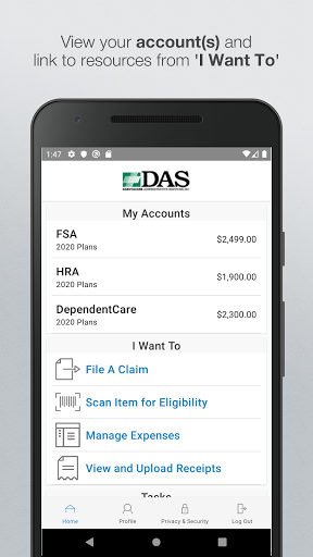 Android application Avera Health Plans MyFlexPlan screenshort