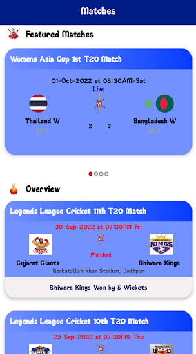 Live Cricket TV Score LiveLine Screen 2