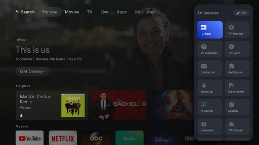 Screenshot of TCL HOME Dashboard