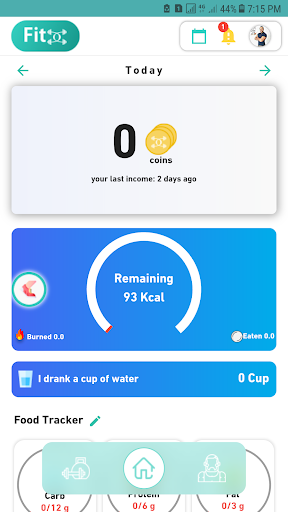 Android application FitO screenshort