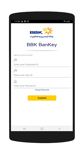 Android application BBK BanKey screenshort