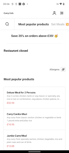 Curry Cafe Screen 3