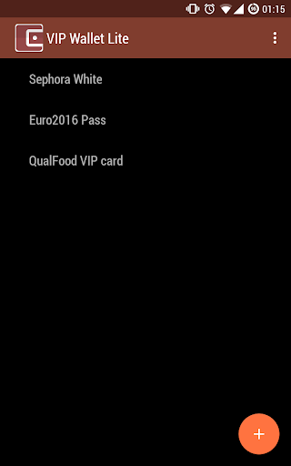 Android application VIP Wallet Lite screenshort