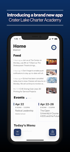 Android application Crater Lake Academy screenshort