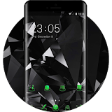 Cool Black Launcher Neon Green Upcoming Tech Theme icon