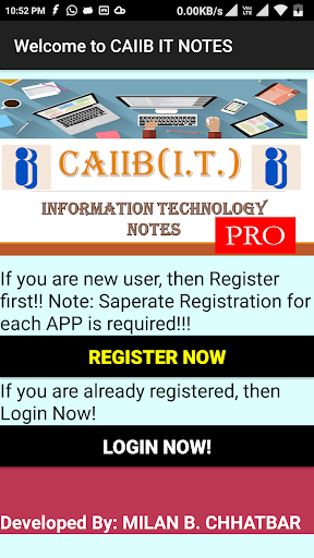 Android application CAIIB IT NOTES PRO screenshort