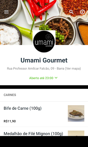 Android application Umami Gourmet screenshort