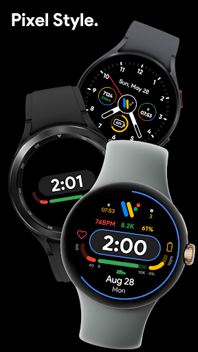Android application Pixel Style Digital Watch Face screenshort