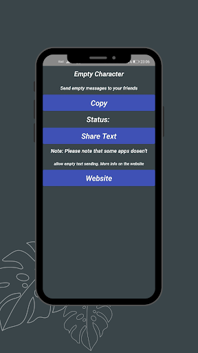 Android application Empty Character screenshort