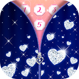 Diamond Heart Zipper Lock Screen icon