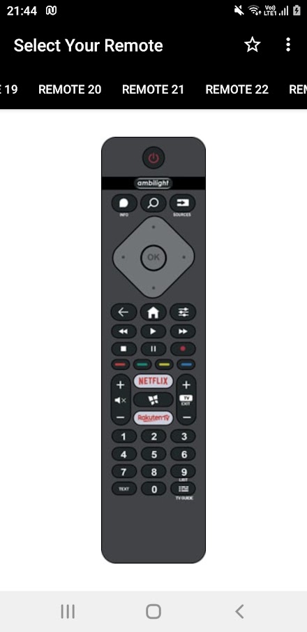 Philips TV Remote Screen 1