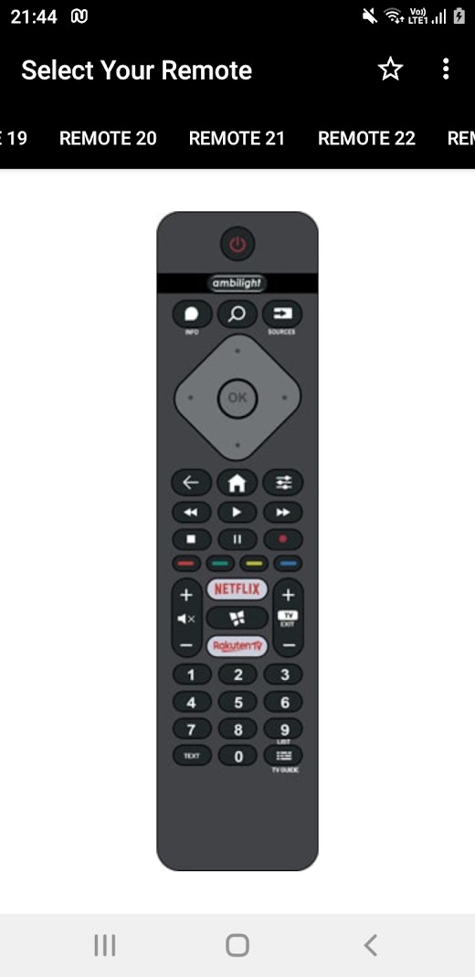 Android application Philips TV Remote screenshot