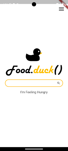 Android application food.duck() screenshort