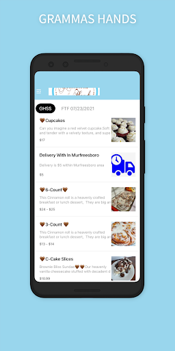 Android application Gramma's Hands Sweetery screenshort